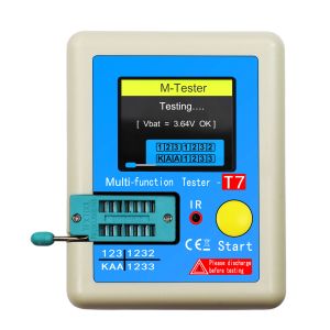 Testeur de transistor LCR-T7 Affichage coloré pour la diode Triode Contacteur Résistor LCR NPN PNP MOSFET Multimètre Tester