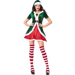 Lcw vrouwen Nieuw ontwerp Kerstmis Halloween Kerstkostuum met lange mouwen Kerstman Pack Dikke volwassen heren Party Show Elf Dr3093