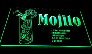 LD0043 LED bande lumineuse signe Mojito bière boisson Bar gravure 3D conception gratuite vente en gros au détail