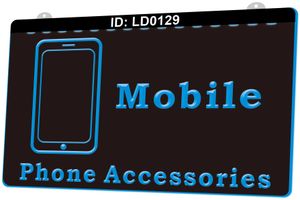 LD0129 mobiele telefoon accessoires 3D-gravure led licht teken groothandel retail