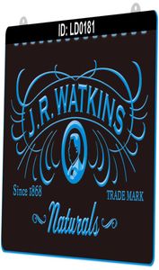 LD0181 J R Watkins Naturals, gravure 3D, panneau lumineux LED, vente au détail entière 4513213