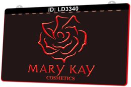 LD3340 Mary Kay Flower 3D Gravure LED Light Sign Vente en gros au détail
