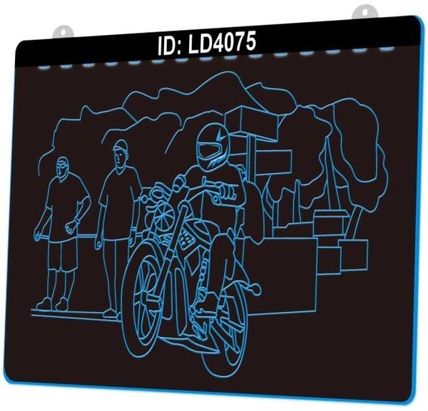 Panneau lumineux LED avec gravure 3D pour moto, LD4075, vente au détail entière, 017753588
