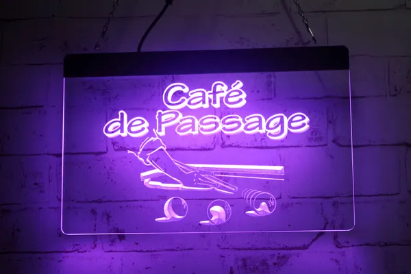 LD4421 LED Strip Lights Sign Cafe De Passage Billard Gravure 3D Free Design Wholesale Retail