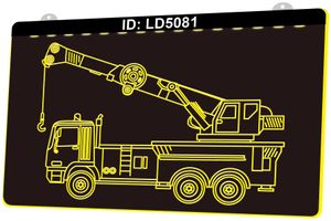 LD5081 kraanwagens 3D gravure led licht teken groothandel detailhandel