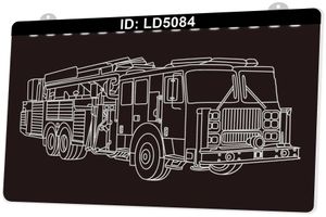 LD5084 brandweerwagens 3D gravure led licht teken groothandel detailhandel