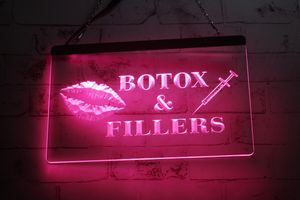 LD5497 Lips Syringe Botox Fillers 3D Engraving LED Light Sign Wholesale Retail