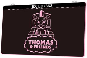 LD7362 Thomas Friends Engine Gravure 3D Signe lumineux LED Vente en gros au détail
