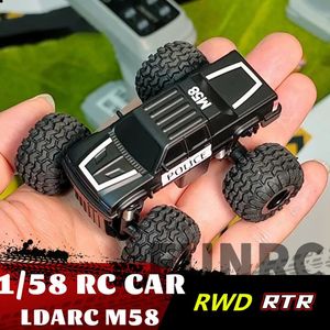 LDARC 1/58 1 58 Mini voiture RC M58 2.4G RWD RTR Monster Truck télécommande véhicule bureau jouet voiture pour enfants enfant 240122