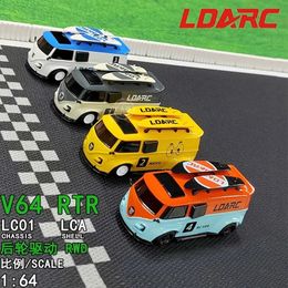 Ldarc Radian V64 Rtr Afstandsbediening Auto 1 64 Mini Miniatuur Simulatie Rc Model Racewagen Afstandsbediening Auto om overal te spelen 240127