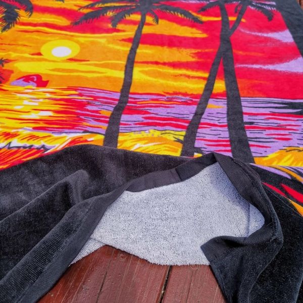 LDSIGNER BATUILLE serviette de noix de coco de style île hawaïenne pure coton de bain surdimensionné Street Hip-Hop Swimming Beach Sports Sports