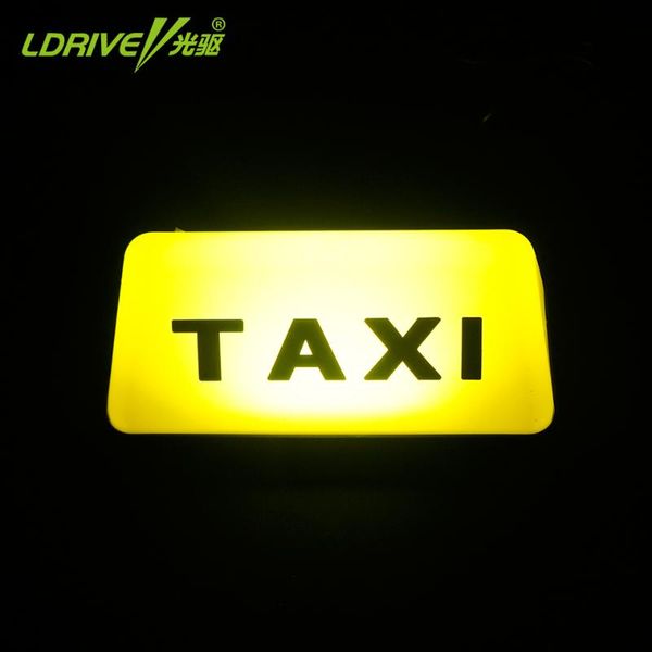 LDRIVE 1 PC 12V 5W Led lumineux toit de voiture TAXI cabine indicateur lampe signe jaune rouge Taxi lumière lampe ruban adhésif monté