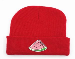 LDSLYJR katoenen watermeloen fruit borduurwerk dikke hoed winter warme hoed schedels dap beanie hoed voor volwassenen en kinderen 1501334312