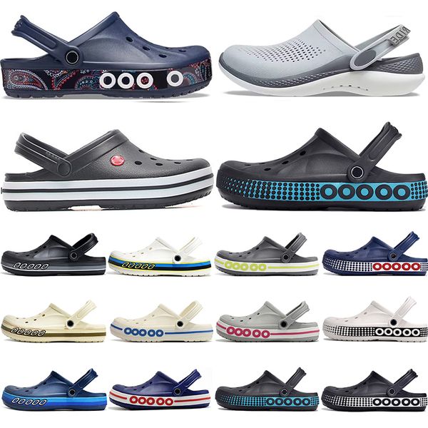 Sandalias de diseñador clásica, diseñador de hombres Sandale, sandalia de plataforma, zapatillas para mujeres de goma blanca negra, zapatos de playa de verano 2024, agujeros toboganes