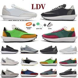 LDV Waffle Mens Casual Shoes Fragment Blackened Blue Smoke Grey Green Pine Gusto Pigeon Nylon Undercover Summit White Nylon Women men Trainers Sports Sneakers 36-45