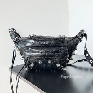 Le Cagole sac de ceinture en cuir craquelé sacs de taille sac banane bandoulière femmes hommes sacs à bandoulière mode sac à main de luxe poitrine unisexe sac à main décontracté