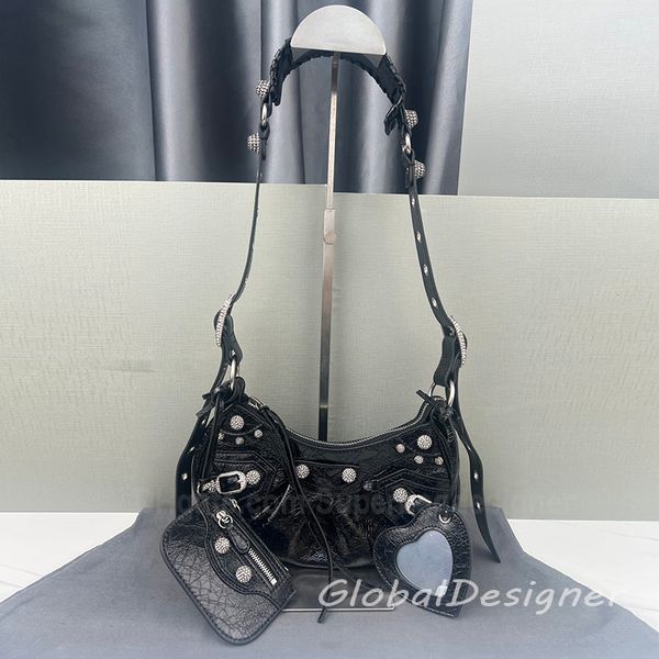 Le Cagole Motorcycle City Sacs à main Sacs fourre-tout Sac à bandoulière Femmes Lady Luxury Designers Véritable Cuir Crossbody Pochette Portefeuille Pochette Vintage Crocodile