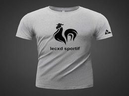 Le Coq Sportif Summer Classic Korte Mouw T -shirt plus losse dikke mannelijke veelzijdige sporthelft9030159