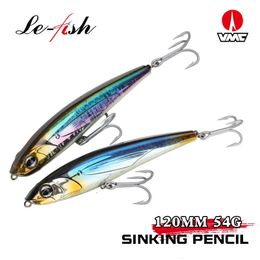 Le Fish 120mm 54g crayon leurre de pêche coulant grand jeu appât dur artificiel 3X crochet pour GT thon leurres de pêche en mer 240315