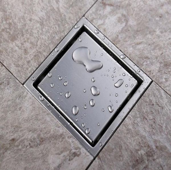 Inserto de azulejo de plomo Rejillas de residuos de piso cuadrado Drenaje de ducha de baño 110 X 110 MM304 Escurridor de baño de piso de baño de acero inoxidable 3980477