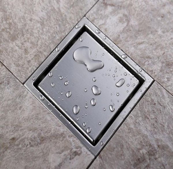 carreaux de plomb INSERT DU PLANCHE CARRÉE GRATES DRAUTS DOUGE DESSIONNE 110 x 110MM304 Rabagdeur de salle de bain de salle de bain en acier inoxydable 5589153