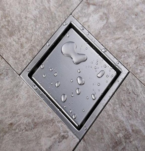 carreaux de plomb INSERT DU PLANCHE CARRÉE GRATES DE SALLE DRAGE DE SOCHTÉRALE DU BAINE 110 x 110 mm304 Rabagdeur de salle de bain de salle de bain en acier inoxydable 9999465