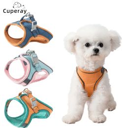 Leads Cat Harness, Cat Leash en Harness Set met reflecterende strips, Escape Proof Easy Walk Harness, Hondenvest voor Puppy Kitten Konijn