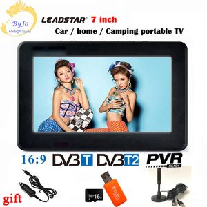 LEADSTAR D7 reproductor de TV digital portátil 7 pulgadas DVBT2 DVBT analógico todo en uno Mini tv pantalla led soporte registro hd led TV programa LCD coche