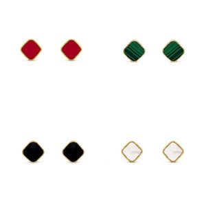 Feuille quatre boucles d'oreilles de trèfle Designer bijoux étalon de boucle d'oreille glamour dames beurre bijoux pour les femmes créateurs d'alliages en acier en acier titane