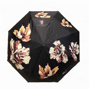 Paraplu's met bladpatroon Hipster Automatische ontwerper Luxe parasols Topstof Outdoor Travel Multifunctionele winddichte producten