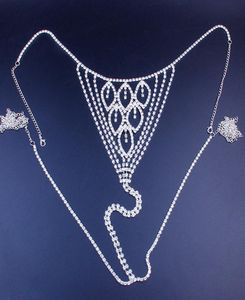 Feuille de feuilles Rhingestone string Bikini Chain Souswear for Women Sexy Body Jewelry Crystal Panties ACCESSOIRES DE LA TAILLE 1834003