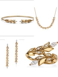 Blad zilveren gouden ketting met hangende initiële kettingen voor vrouwen mannen trendy diamanten set ontwerper groothandel sieraden ketting bruiloft feest sieraden bruid cadeaus