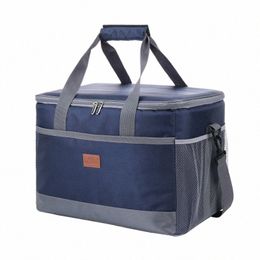 Lekvrij Rood Blauw 33L Geïsoleerde Thermische Koeler Lunch Tas Voor Outdoor Picknick Tas Auto Gebruik Bolsa Termica Lcheras Para Mujer v69R #