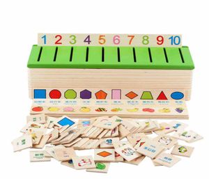 Apprendre Montessori jeu éducatif en bois jouet de reconnaissance bébé enfants apprentissage précoce Classification boîte jouets pour enfants jouets mathématiques 2