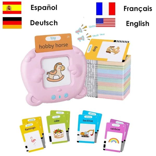 Máquina de aprendizaje para niños Tarjetas Flash Tarjetas de jardín de infantes Idioma Electrónico Audio Libro de Audio Learnenglish German Spanish French 240524