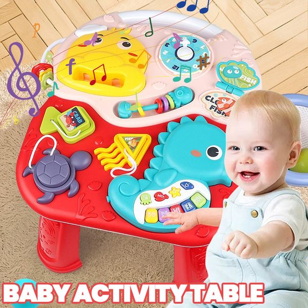 Jouets d'apprentissage Table d'activité pour bébé Jouets musicaux Jeux de création de sons pour bébés Jouets sensoriels Mouvement multifonctionnel Développant des jouets éducatifs 230926