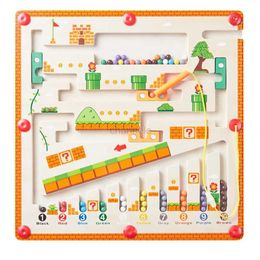 Toys d'apprentissage Enfants Montessori Wooden Toys Couleur magnétique et laboratoire Maze Montessori Apprentissage Education Toys Couleur Assortir Toys For Kids 240412