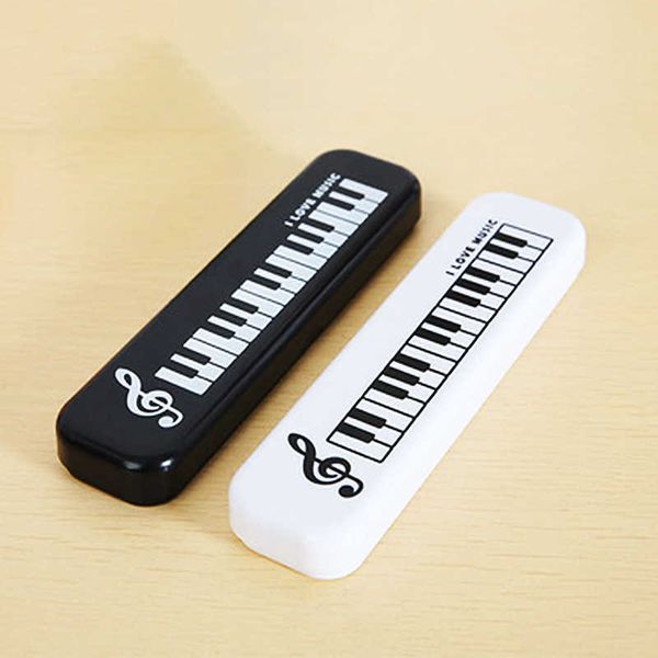 Jouets d'apprentissage Creative musical note crayon cas enfants mini simple piano clavier clé de sol étudiant papeterie boîte école bureau cadeaux R230822