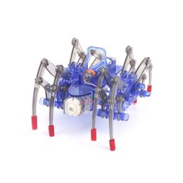 Jouets d'apprentissage Robot araignée électrique Jouet Technologie de bricolage Petite production Kits scientifiques pour enfants Expérience scientifique Noël Dhchu