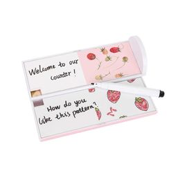 Jouets d'apprentissage Kawaii fraise trousse à crayons grand Anime rose boîte de rangement debout pour filles mot de passe codé fournitures scolaires porte-stylo Newmebox