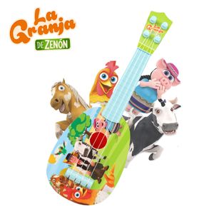 Learning Toys La Granja De Zenon 32CM Mini Size Ukulele Musical Instruments Toys For Children Beginner Small Guitar Toys Zenon Farm Toys 230926