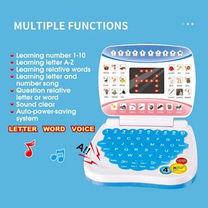 Jouets d'apprentissage Machine ordinateur portable enfant électronique préscolaire langue éducation cadeau enfant en bas âge enfant développant des compétences cognitives 231123