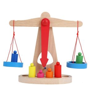 Leren speelgoed Montessori Eonal speelgoed houten weegschaal voor kinderen baby 231122