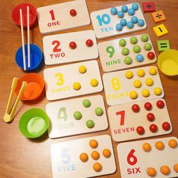 Leerspeelgoed Montessori voor kinderen Rainbow Stack Cups tellen kralen kleur educatieve sensorische baby kinderen familie telgames cadeau 230816