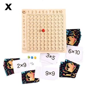 Jouets d'apprentissage Montessori Mtiplication Jeu de société en bois Enfants Éducatifs 99 Table Math Addition Aides pédagogiques 240131 Livraison directe Gif Dh7Up