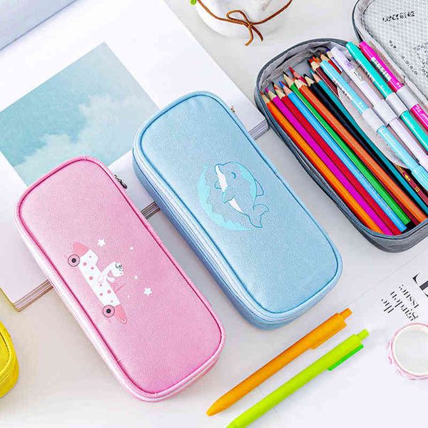 Juguetes de aprendizaje Estuche de lápices Kawaii Trousse Scolaire Estuche de lápices Animales Estojo Escolar Kalemlik Útiles escolares Astuccio Estuche para lápices T220829