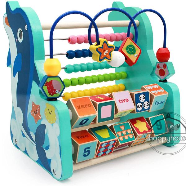 Jouets d'apprentissage en bois Montessori Math multifonction boulier autour des perles apprentissage précoce aides pédagogiques éducatives pour enfants cadeau 230329