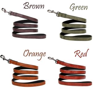 Laisses Laisse de luxe en cuir pour gros chien, pour petits et grands chiens, corde de chien durable, laisse en cuir pour chiens, laisse pour animaux de compagnie pour dressage de chiens