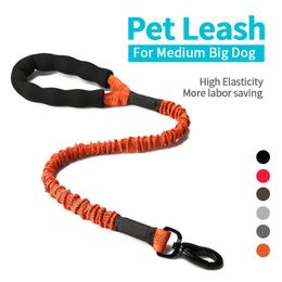 Laux Medium Big Dog Leash High Elastic 6 Color étendus Laishes pour animaux de compagnie pour la formation Labrador Pas facile à casser les accessoires pour animaux de compagnie