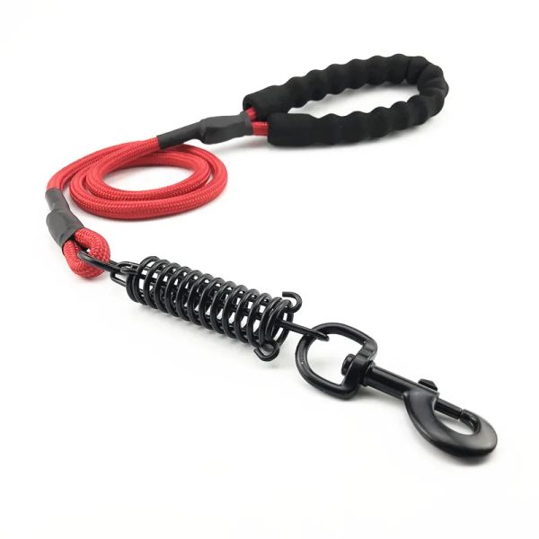 Colliers de chien de 120CM, chaîne à ressort de Compression, antidéflagrant, sangle courte à ressort, amortisseur de chocs, accessoires pour chiens, nouvelle collection